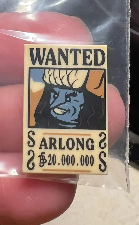 LEGO One Piece ARLONG Wanted Poster 75636 75637 75638 75639 NEW Printed