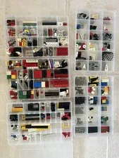LEGO Random Bulk Lot Plus 5 Organizer Boxes Assorted Pieces GREAT FUN !!!