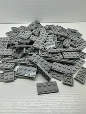 Lego Parts Plates - Light Bluish Gray Plate Lot Assorted Size Plates - Lot 170