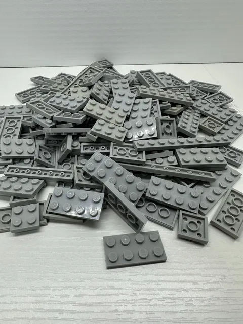 Lego Parts Plates - Light Bluish Gray Plate Lot Assorted Size Plates - Lot 170