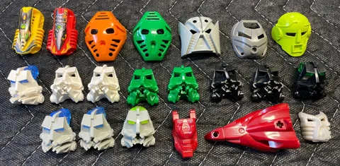 LEGO Bionicle Technic Figures Parts Pieces Faces Masks Rare BULK LOT