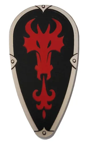 LEGO Castle Dragon Red Oval Shield 2586pb007
