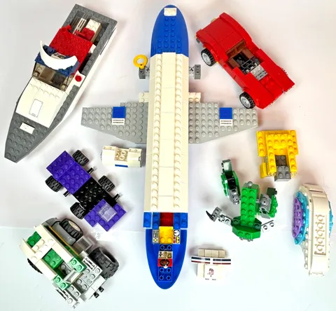 Lot of Incomplete Partial Lego sets including Plane, Boat, Car and More