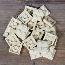 LEGO Tan Plate 2 x 2 Part No. 3022 Qty 25