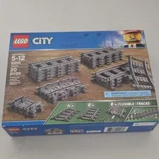 LEGO City Trains Tracks 60205 Flexible Track Complete Set 20 Pcs