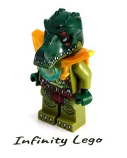 LEGO Cragger w/ Gold Armor Minifigure The Legend of Chima Crocodile Beast 70126