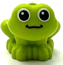 Lego New Frog Mini Doll Style Sitting with Black and White Eyes Part