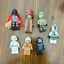 LEGO Star Wars Minifigure Lot of 7 Darth Vader Luke Skywalker Clone Troopers