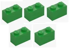 LEGO ® 5x brick 1x2 bright green building block 3004 element 4647553 green basic building block