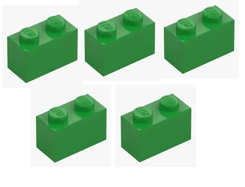 LEGO ® 5x brick 1x2 bright green building block 3004 element 4647553 green basic building block