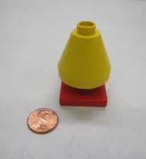 Lego Duplo YELLOW LAMP on RED STAND for HOME HOUSE SPECIALTY BLOCKS