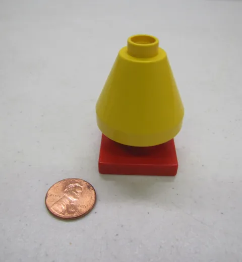 Lego Duplo YELLOW LAMP on RED STAND for HOME HOUSE SPECIALTY BLOCKS