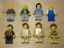 LEGO Lot of 8 Minifigures City Town People Random Woman Farmer Zookeepers