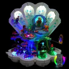 Remote Control Light Kit for Lego Disney The Little Mermaid Royal Clamshell Kei...