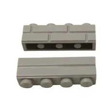 50x LEGO 1x4 Masonry Brick Light Bluish Gray