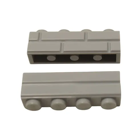 50x LEGO 1x4 Masonry Brick Light Bluish Gray