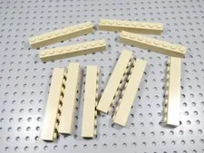 LEGO Lot of 10 Tan 1x8 Bricks BD