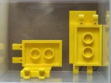 LEGO Parts - Yellow Tile, Modified 2 x 3 with 2 Open O Clips - No 30350b - QTY 5