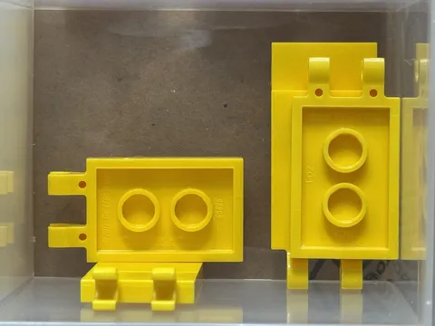 LEGO Parts - Yellow Tile, Modified 2 x 3 with 2 Open O Clips - No 30350b - QTY 5