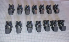 14 Lego 62386 Bionicle Dark Bluish Gray Flat Top Socket Foot Feet Ball Joint 14