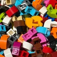 LEGO® Parts 6091 (6 pcs) Slope, Curved 2 x 1 x 1 1/3 with Recessed Stud