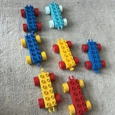 Lego Duplo Lot Cars Train Base Vehicle Parts 7 pieces
