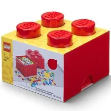 LEGO Storage Brick Bright Red 4 Knob Container Organizer Box Holds 800 Blocks