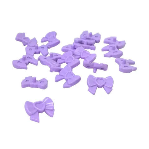 20 NEW LEGO Friends Accessories Hair Decoration, Bow with Heart lavender