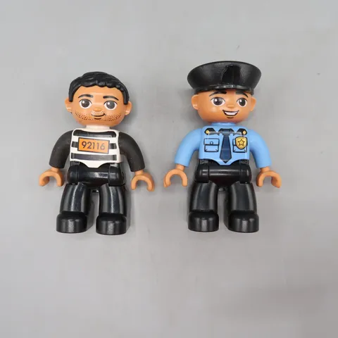 Lego Duplo Police Officer Man Cop Convict Figure Jail Prisoner Set Robber lot