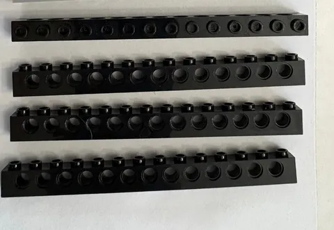 LEGO 4-piece Black 1x14 Technic Brick 1 x 14 FREEE SHIPPING