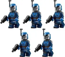 LEGO Star Wars Mandalorian Nite Owl Trooper Minifigure Lot of 5 Total 75373 NEW