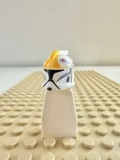 Lego Star Wars Clone Trooper Minifigure Helmet Bright Light Orange Clone Pilot
