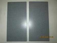Lego 2 x Gray 16x32  Building Plate Baseplate