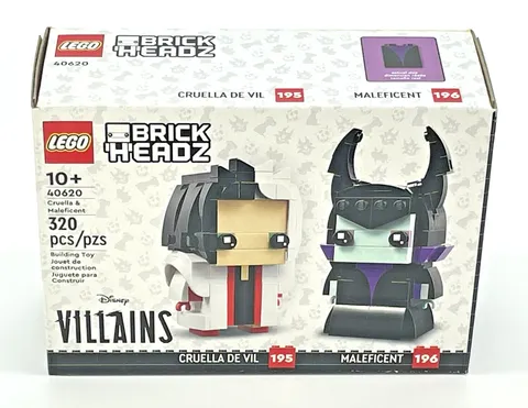 LEGO Brickheadz Disney Villains Cruella & Maleficent 40620 Sealed NIB