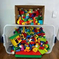 Lego Duplo Lot Building Blocks & Special Pieces Plates Vintage HUGE 20 Pounds!!!