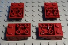 Lego Brick Slant 2x3 Negative Dark Red 4 Pieces