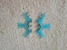 Lot of 2 LEGO Bionicle Weapon Ice Shield Half Trans-Light Blue 64266pb01