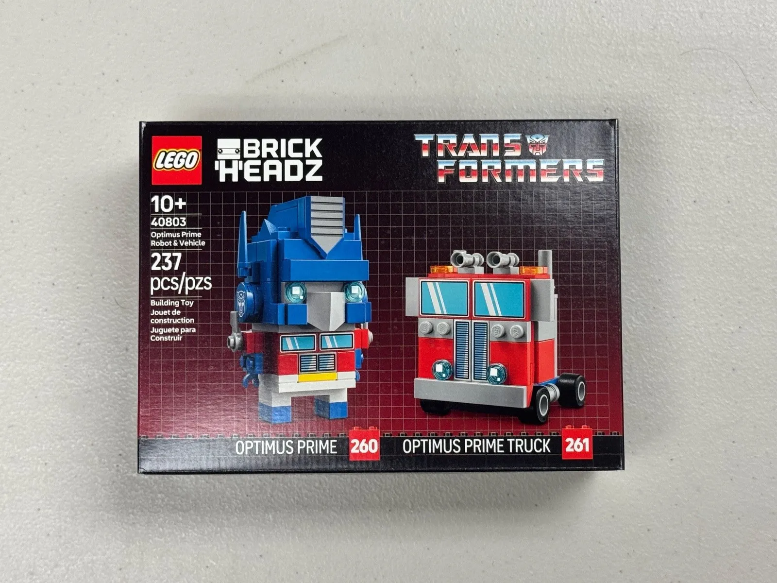 LEGO BrickHeadz Transformers Optimus Prime 40803 237pcs New