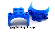 2 LEGO Blue Vehicle Tall Mudguard 2x4x2.3 Wheel Arch Car (18974) - 2 Pieces