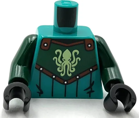 Lego New Kraken Dark Turquoise Minifigure Torso Surcoat Dark Chest Armor Castle
