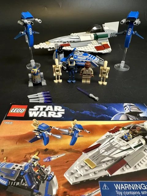 LEGO 7868 Star Wars Mace Windu's Jedi Starfighter Complete All Figures & Manual