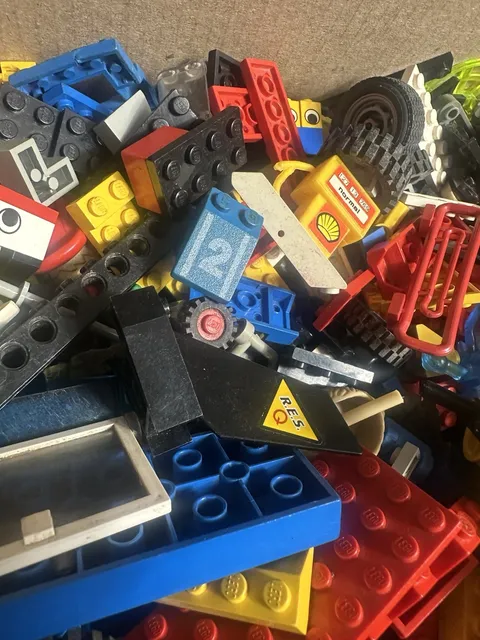 5 lbs. Bulk LEGO® Bricks & Parts, Mixed Colors Shapes , Themes, From the 80's