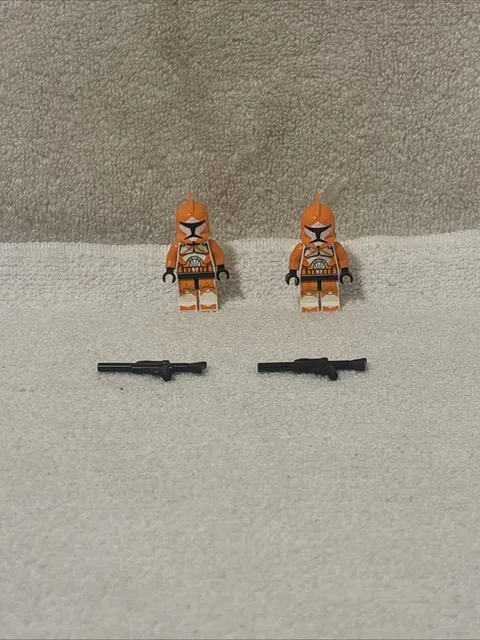(2) LEGO Star Wars Bomb Squad Trooper Minifigures (7913) sw0299 w Blaster Rifles