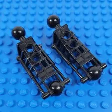 2X LEGO Bionicle BLACK Toa Metru Lower Section Glatorian Titans Part Lot 47297