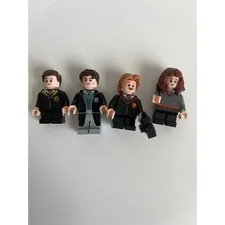 LEGO Harry Potter Minifigures Lot of 4 Hermione Ron Gryffindor Slytherin Hogwart