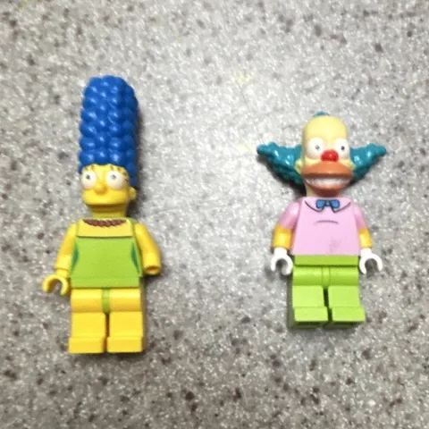 LEGO The Simpsons Minifigure Lot of 2 Marge Simpson & Krusty the Clown