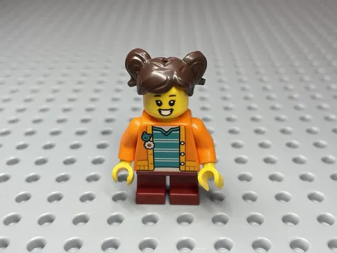 LEGO Minifigure Madison Child Girl Orange Jacket (Alt. Legs) No: cty1390 60329