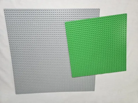 2x Lego Building Square Board Base Plate 1x Grey 15" 48×48 1× Green 10" 32x32