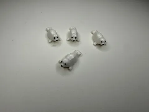 LEGO Animal White Baby Seal With Black Eyes Lot Of 4