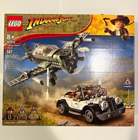 LEGO Indiana Jones Fighter Plane Chase (77012) Complete Set 387 Pcs